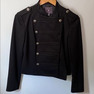 Black military style fitted jacket